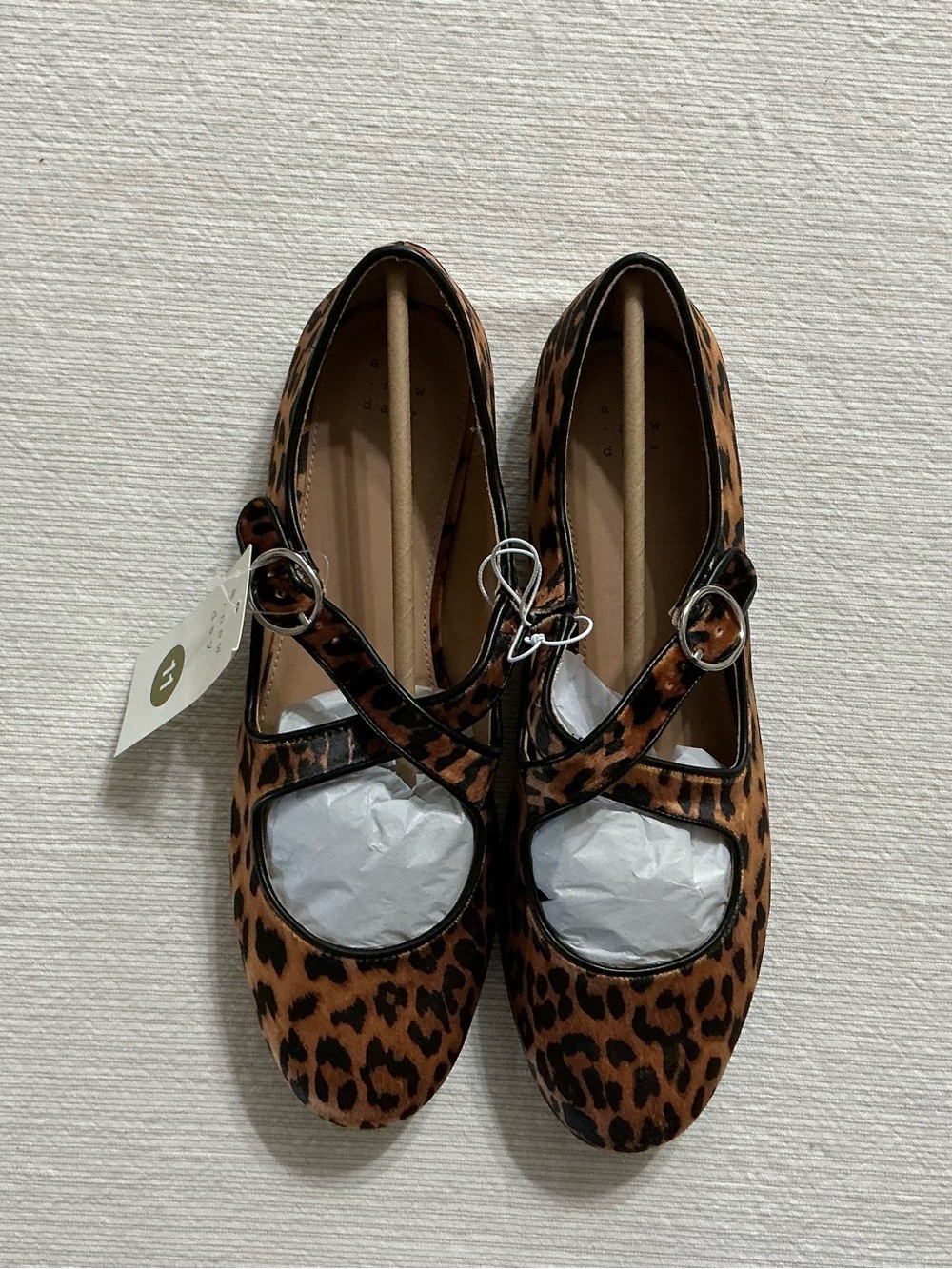 a new day Tasmin Leopard Print Mary Jane Flats Size 11
